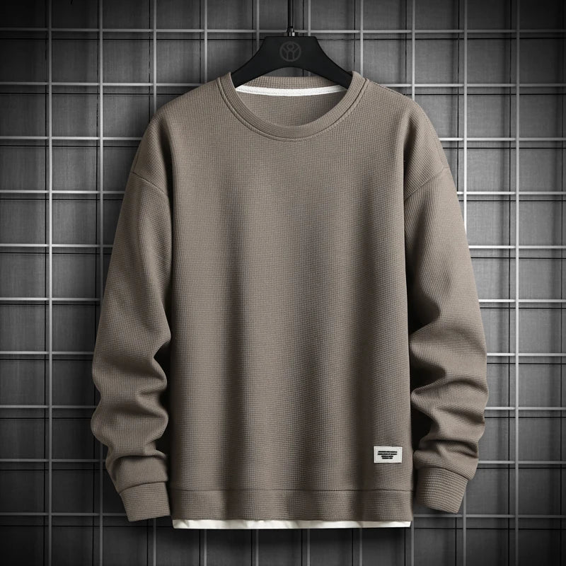 Long Sleeve O Neck Pullovers Mens Sportswear