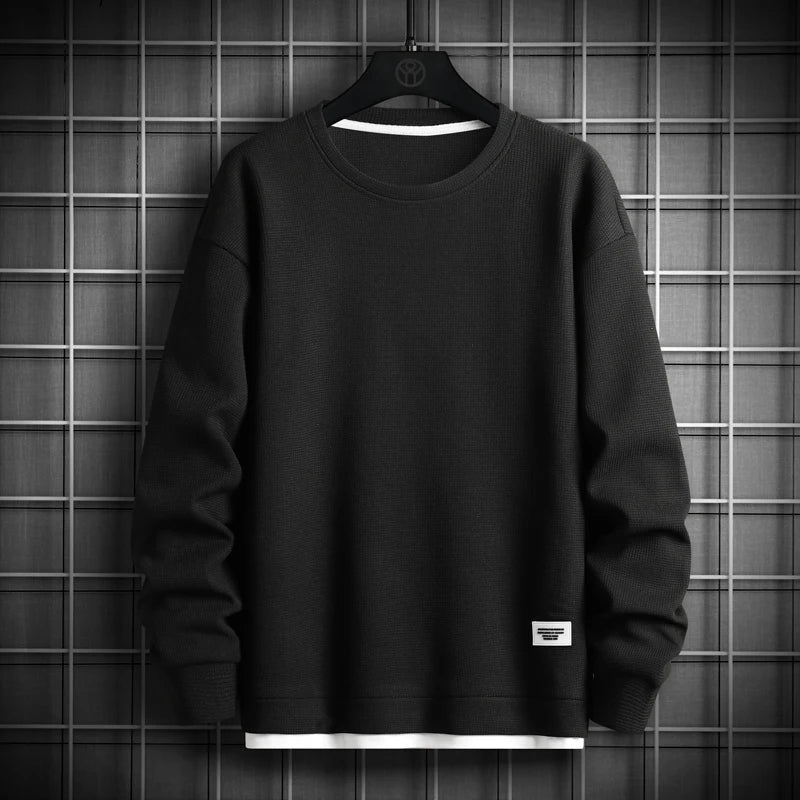 Long Sleeve O Neck Pullovers Mens Sportswear