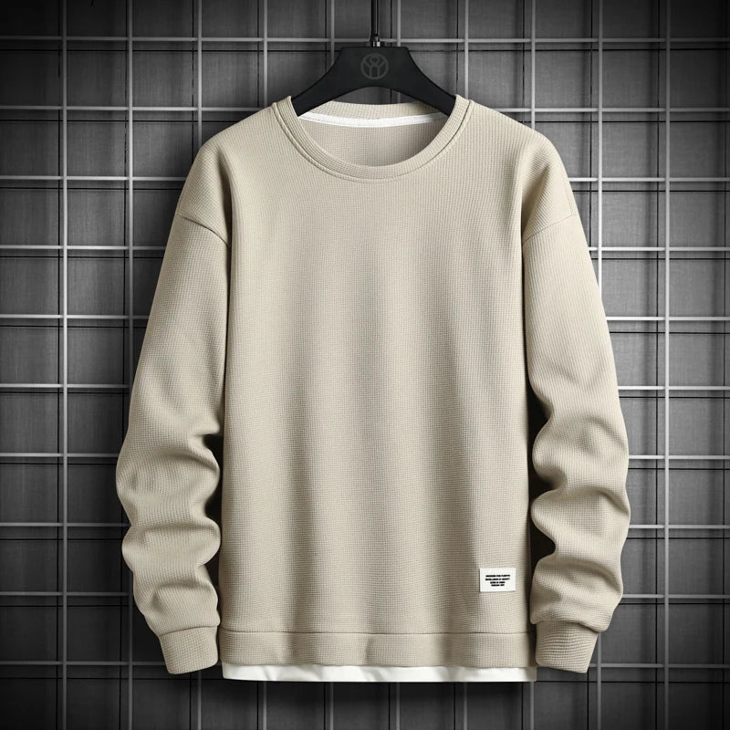 Long Sleeve O Neck Pullovers Mens Sportswear