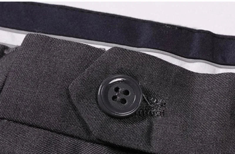 Solid Breathable Business Casual Trousers