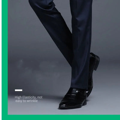 Solid Breathable Business Casual Trousers